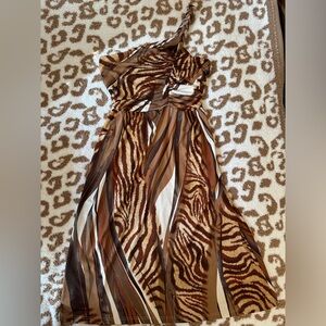 Animal print one shouldered dress. Size small.